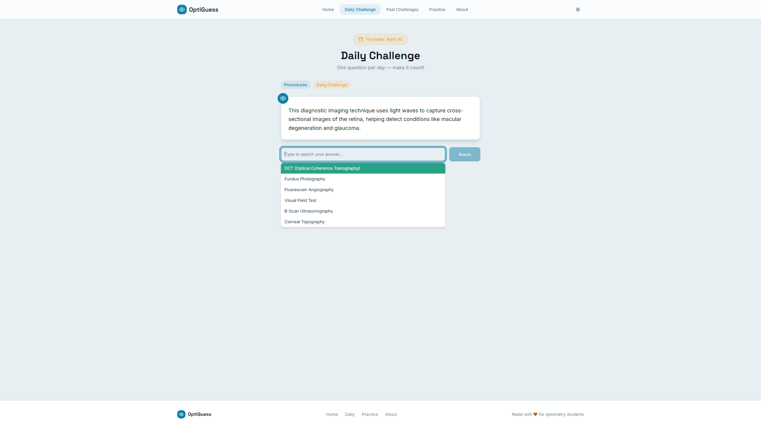 OptiGuess screenshot 3